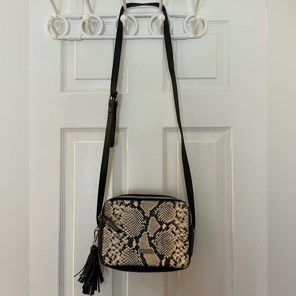 Call it Spring Snakeskin Crossbody Bag with Double Purse Compartments - Picture 2 of 8